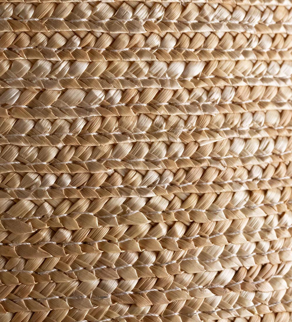 Close-up of wheat straw weaving