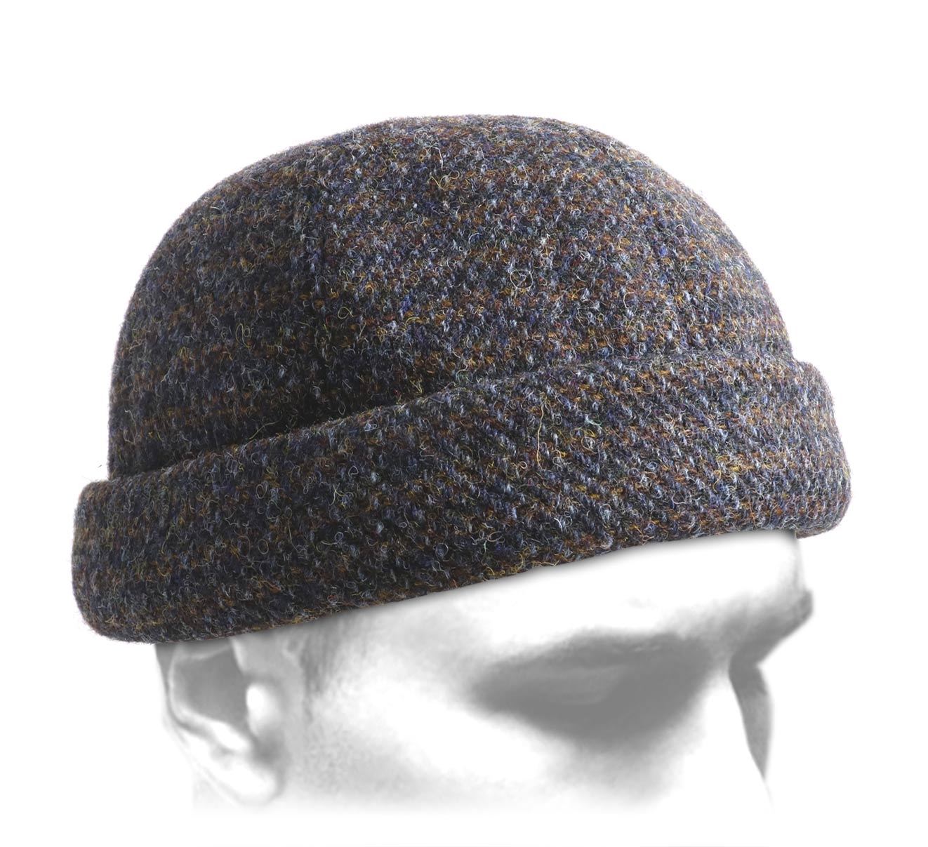 Harris tweed docker hat Clearance