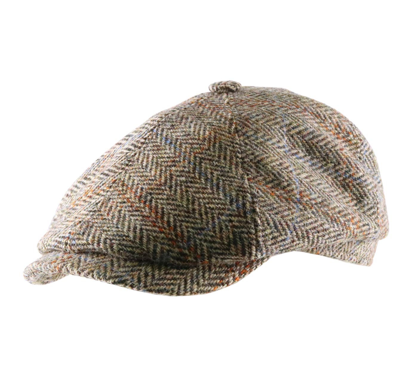 Futter Herbst-Winter Stetson Hereford Harris Tweed Ballonmütze Schirmmütze Baker-Boy-Mütze Wollcap Herren Made in Germany mit Schirm