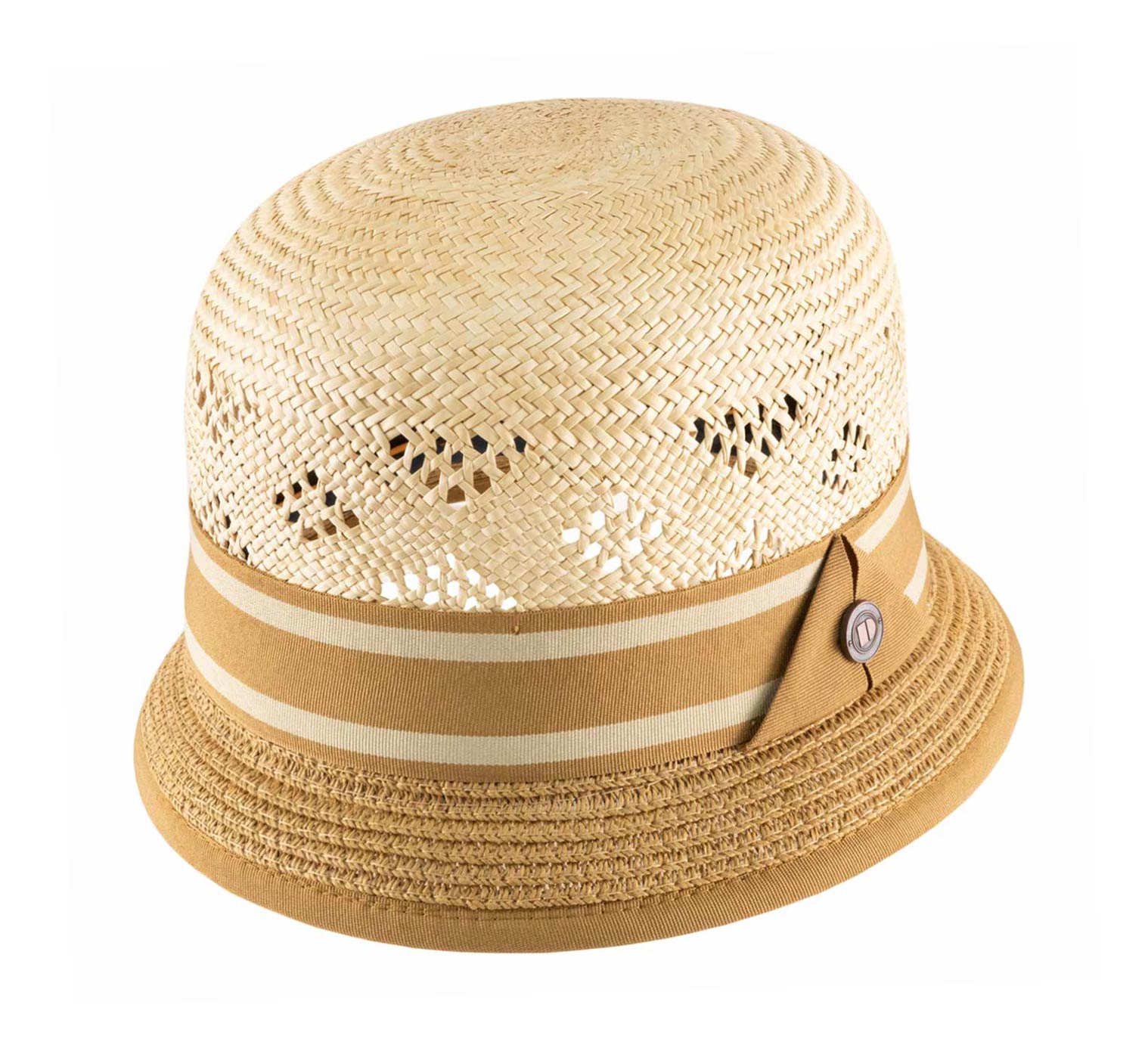 DASMARCA Natural Straw Summer Fedora hat 