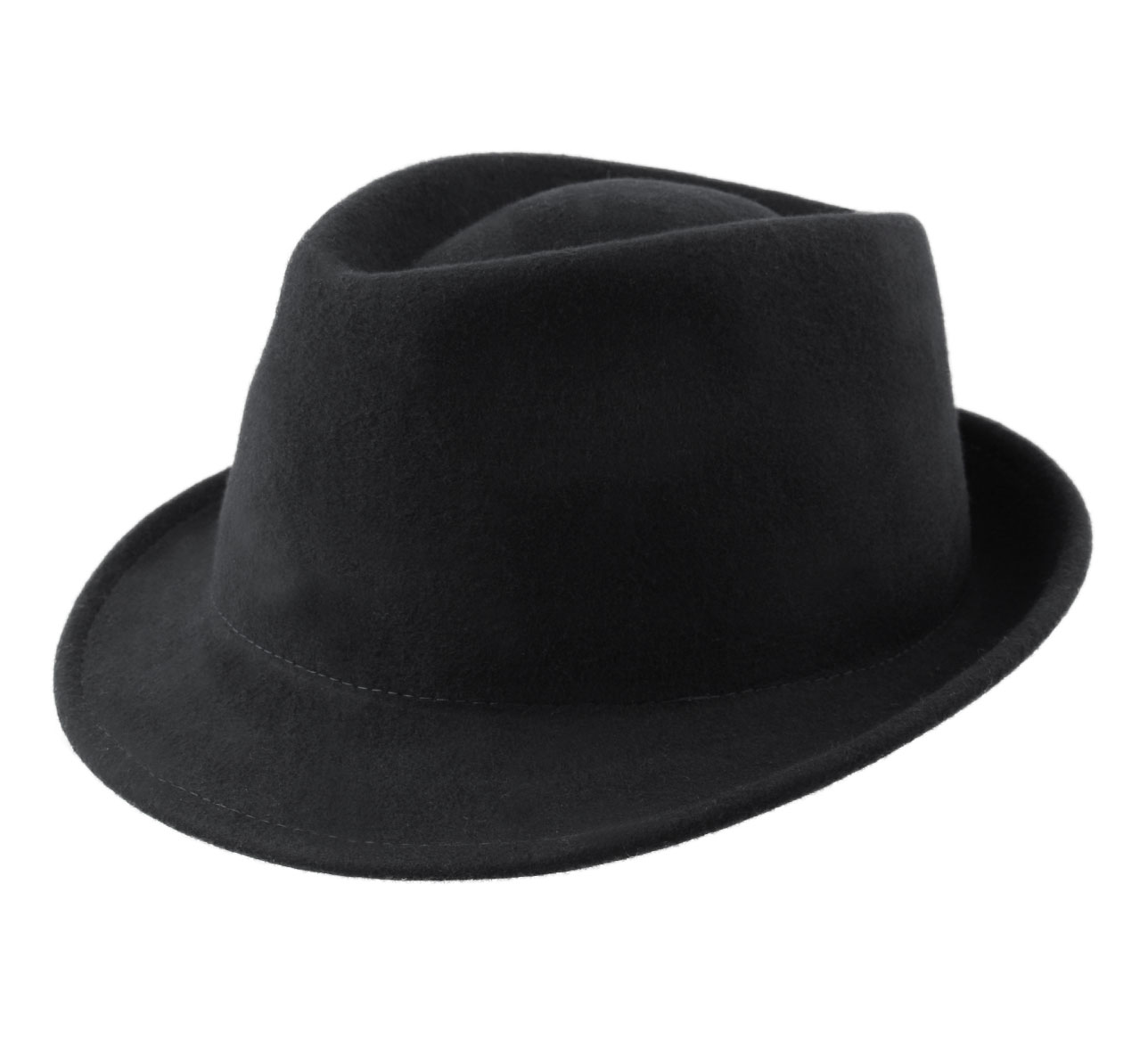 100% Wool Trilby Fedora Hat Handmade in Italy