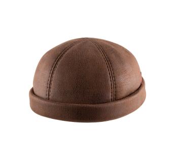 Bonnet docker marron patiné Aurelio