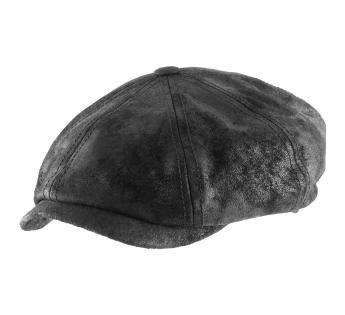 winkstores Genuine Leather Beret Male Thin Hats 55-61 cm Adjustable Forward Cap