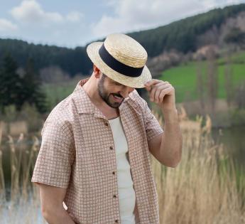 canotier paille Boater