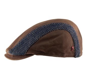 Casquette plate cuir Lucio