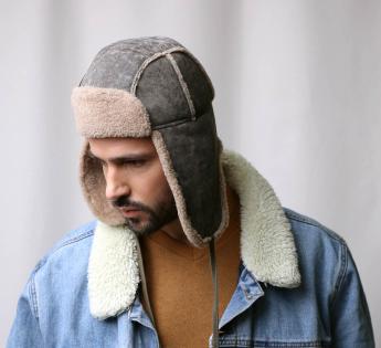 Chapka Cuir Stetson Lewiston Lambskin-wool