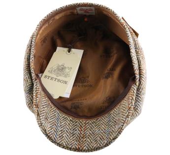 Futter Herbst-Winter Stetson Hereford Harris Tweed Ballonmütze Schirmmütze Baker-Boy-Mütze Wollcap Herren Made in Germany mit Schirm