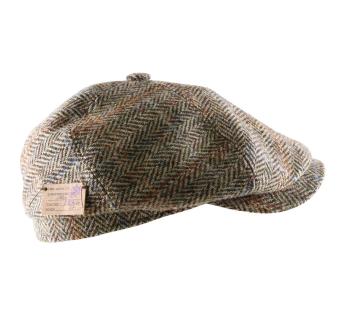 Futter Herbst-Winter Stetson Hereford Harris Tweed Ballonmütze Schirmmütze Baker-Boy-Mütze Wollcap Herren Made in Germany mit Schirm