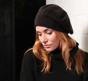 béret cachemire Cashmere Roll Upp Beret