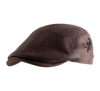 Casquette plate imitation cuir Bastien
