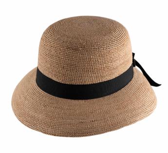 Chapeau cloche raphia Rafia Fiocco Dietro