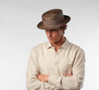 Chapeau canotier paille fine Canotier Luxe