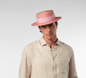 Chapeau canotier paille fine Canotier Luxe