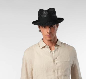 fedora paille fine Classic Straw Fedora 